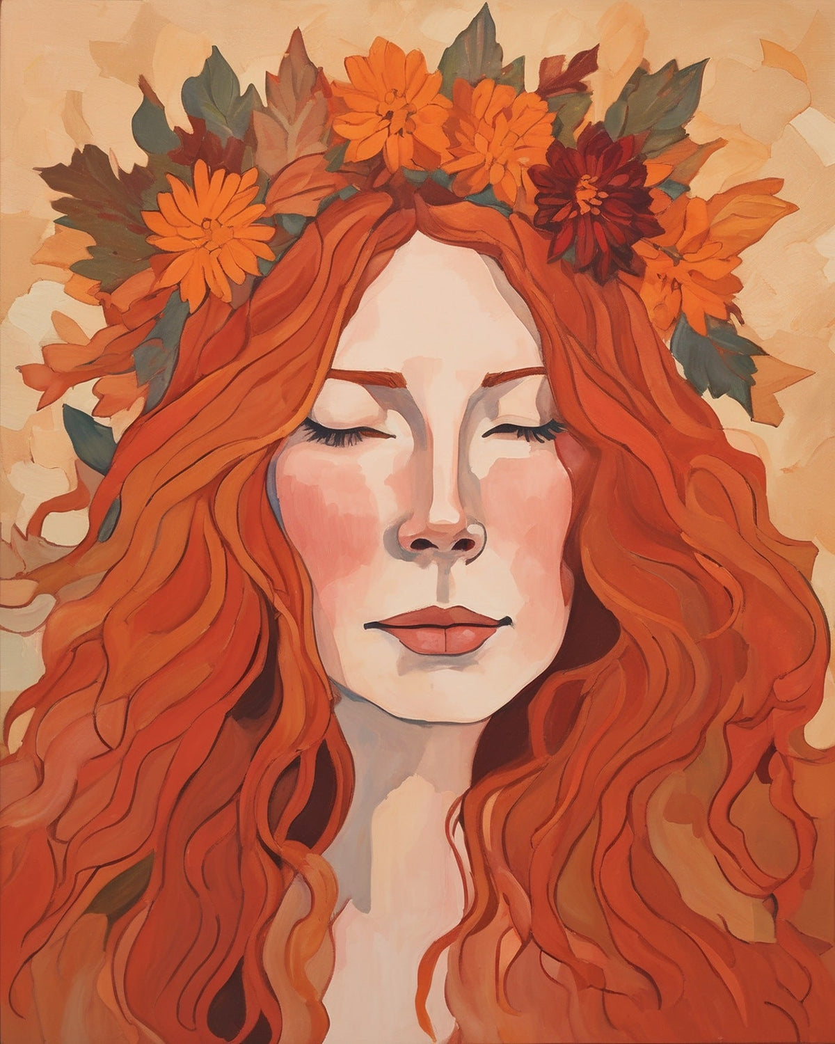 Autumn Muse paint by numbers kit by Artistry By Numbers