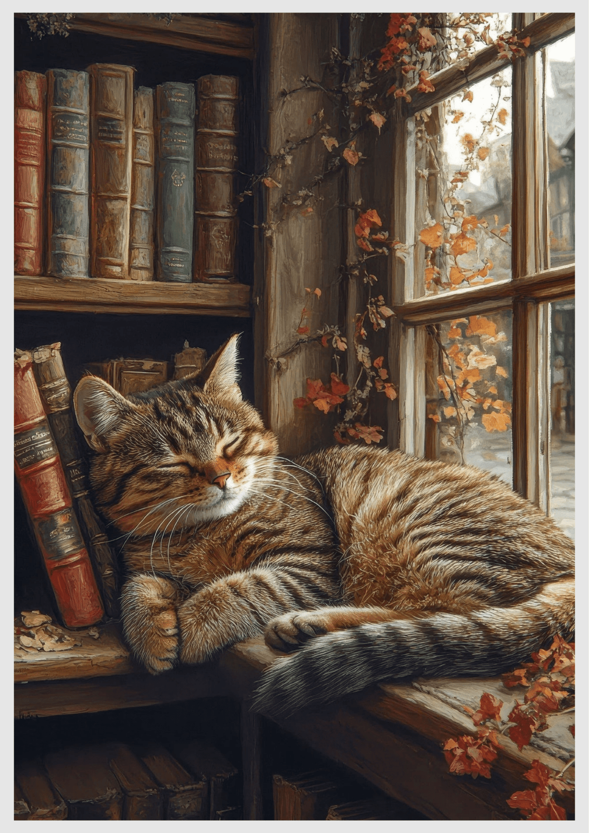 Cat Sleeping in Closet paint by numbers kit by Artistry By Numbers