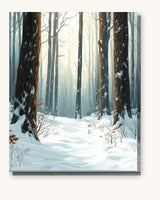 Forest Snow paint by numbers kit