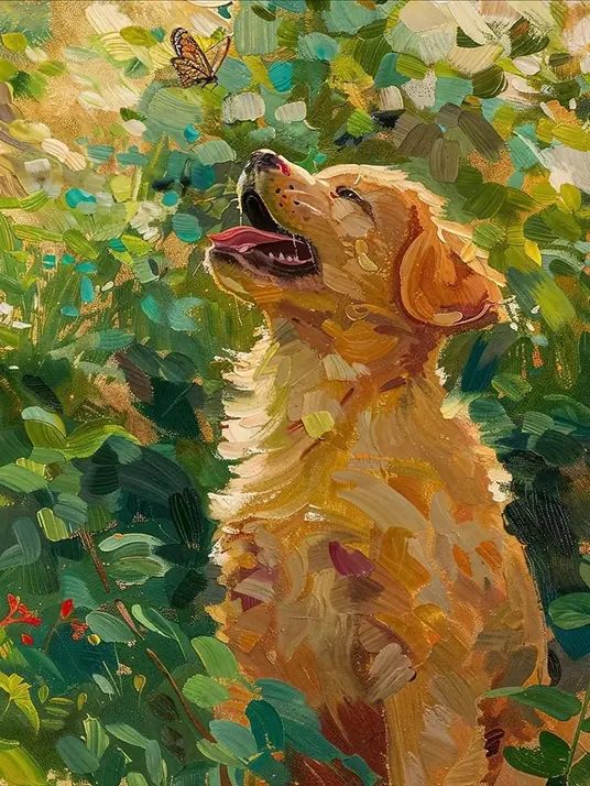 Golden Retriever Premium Collection Canvas Art Kit paint by numbers kit by Artistry By Numbers