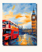 London at Dusk paint by numbers kit