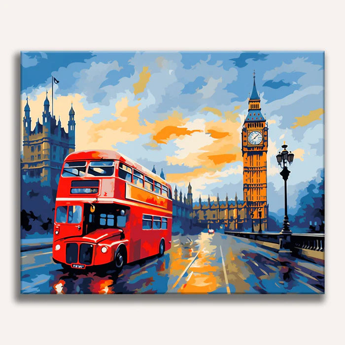 London at Dusk Painting by Numbers Premium Kit paint by numbers kit by Artistry By Numbers