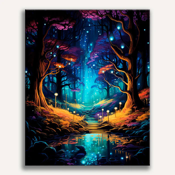 Mystical Forest Glow paint by numbers kit by Artistry By Numbers