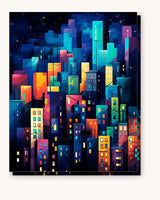 City of Night Glow paint by numbers kit