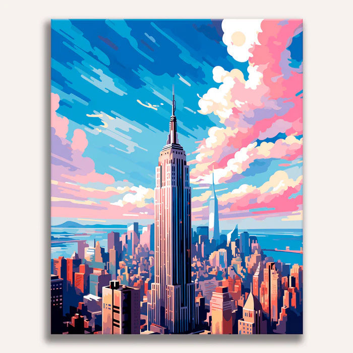 Urban Colors of NYC paint by numbers kit by Artistry By Numbers