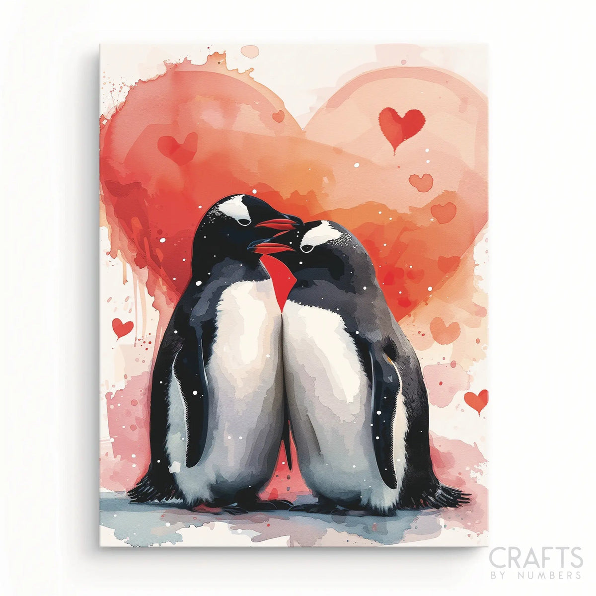 Penguins Love Painting by Numbers Premium Kit paint by numbers kit by Artistry By Numbers