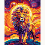 Radiant Sun Lion paint by numbers kit