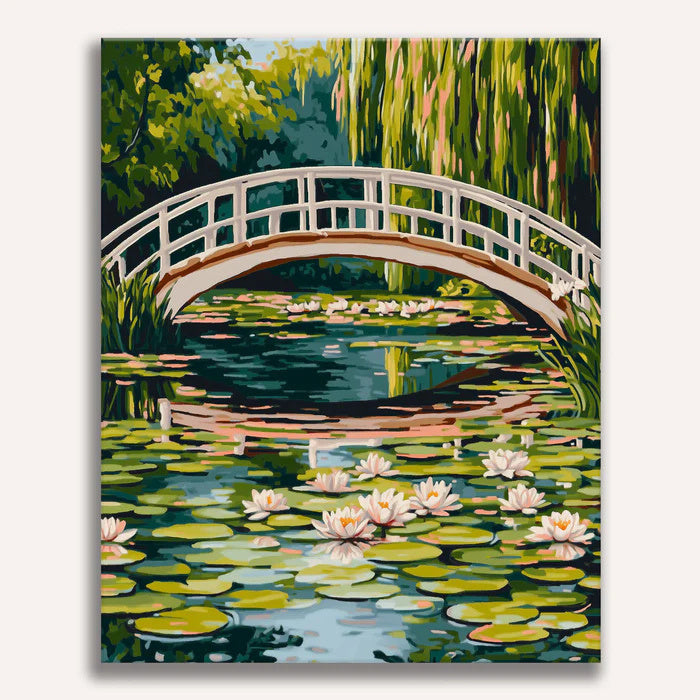 Series of Water Lillies paint by numbers kit by Artistry By Numbers