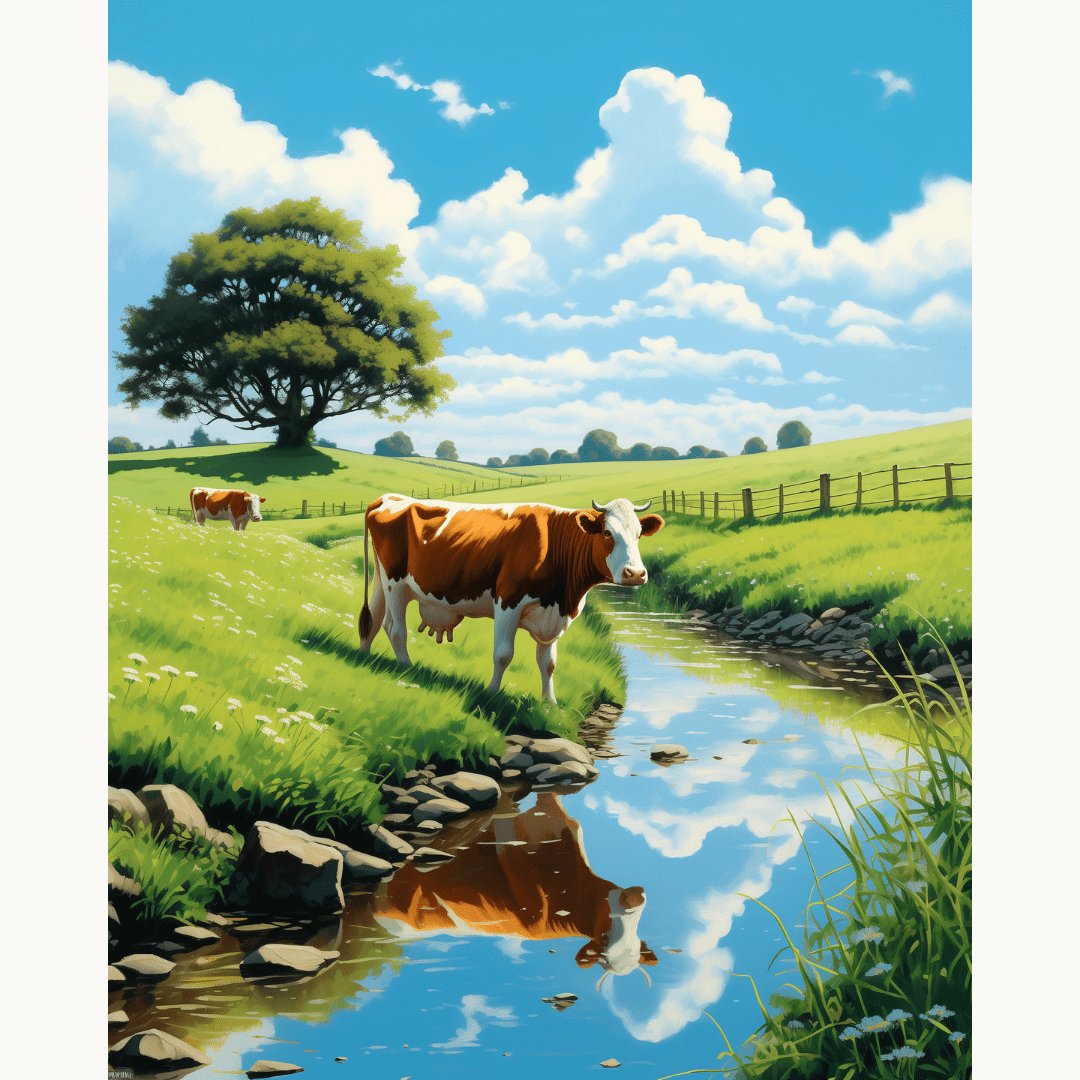 Country Dreams Premium Collection Canvas Art Kit paint by numbers kit by Artistry By Numbers