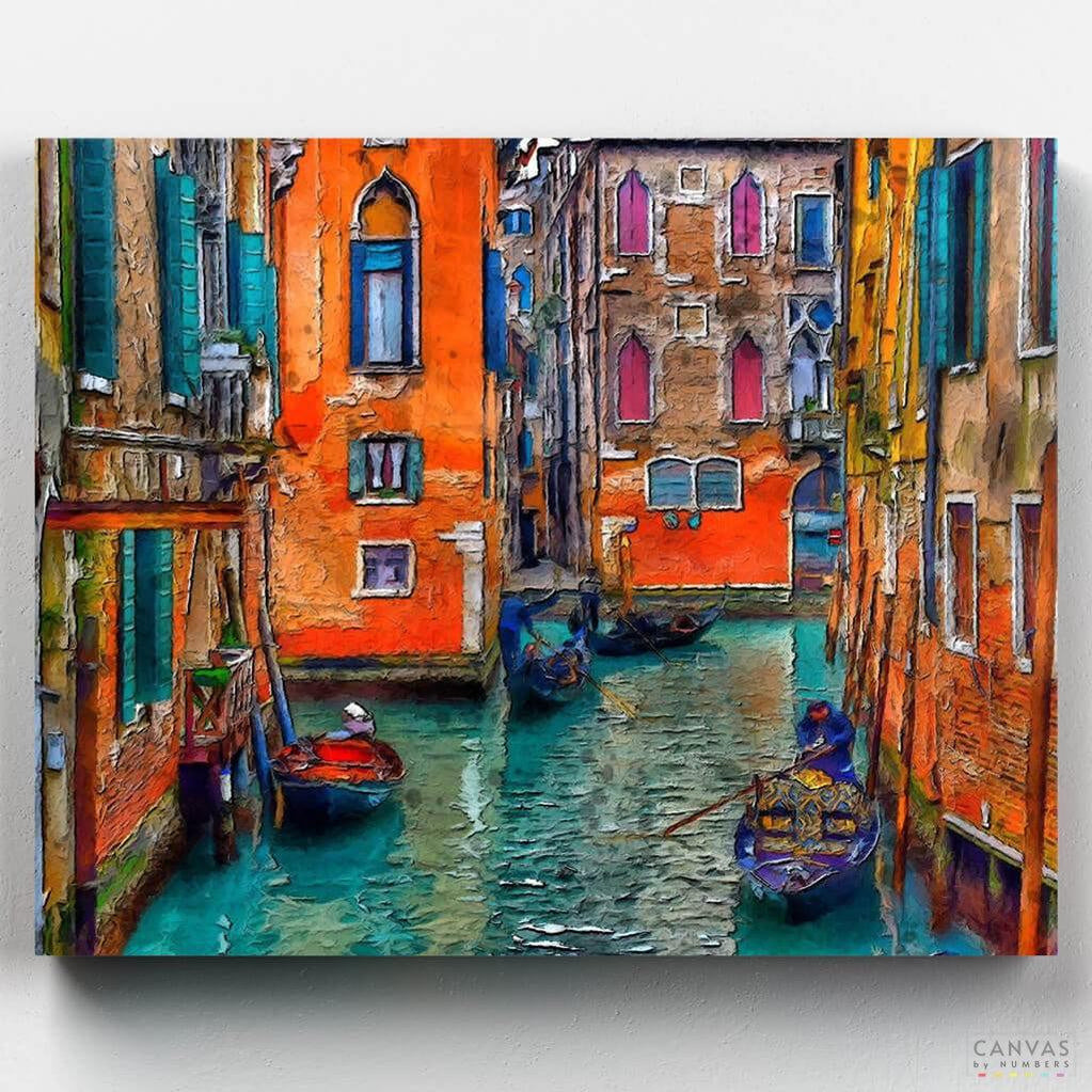 Canals of Venice paint by numbers kit by Artistry By Numbers