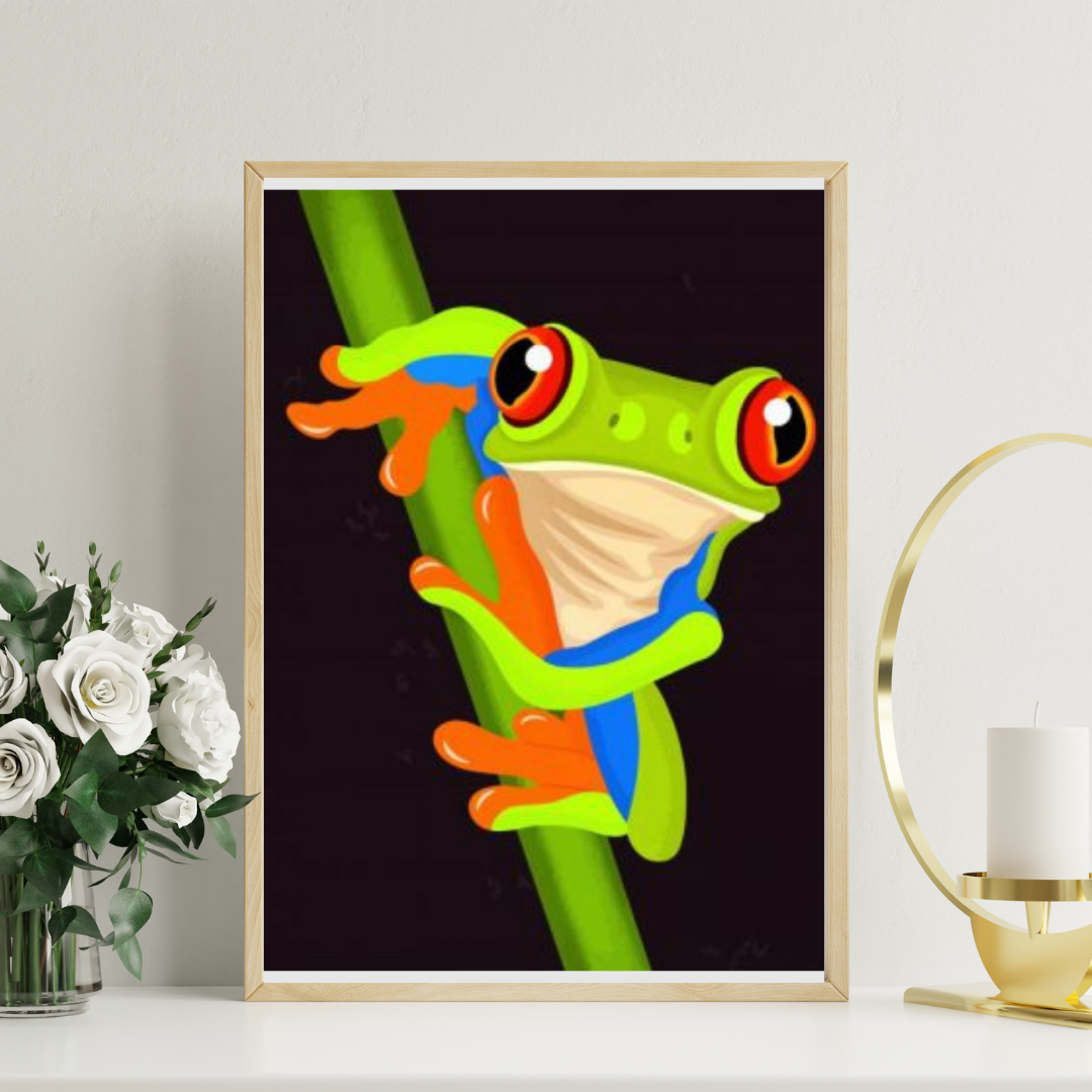 Vibrant Tree Frog on the Move