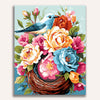 Floral Bird Nest Painting by Numbers Kit