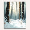 Forest Snow Painting by Numbers Premium Kit