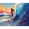 Surfing the Sunset Painting by Numbers Kit