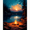 Moonlit Lakeside Painting by Numbers Kit
