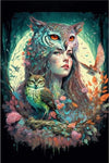 Owl Mistress Painting by Numbers Premium Kit
