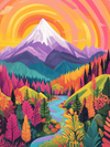 Radiant Peaks Painting by Numbers Premium Kit