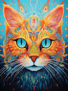 Rainbowcore Cat Painting by Numbers Premium Kit