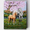 Spring Horses Painting by Numbers Premium Kit