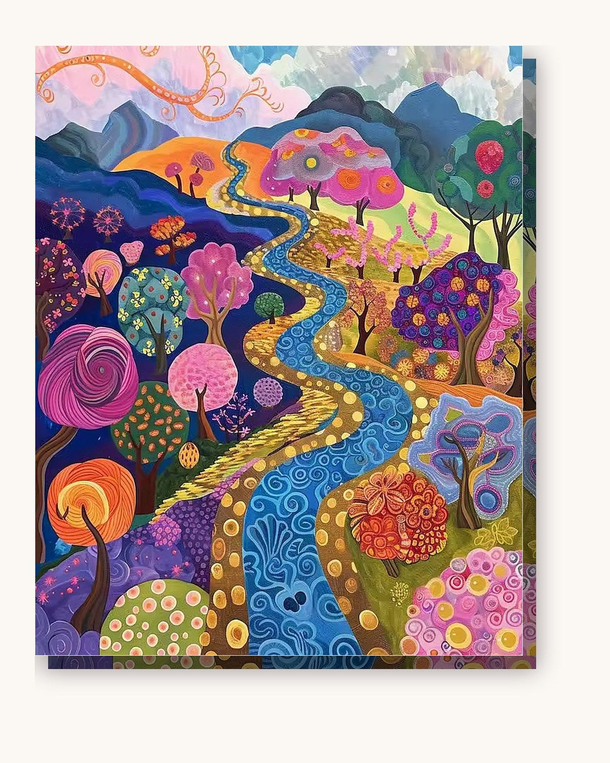 Abstract Fields paint by numbers kit