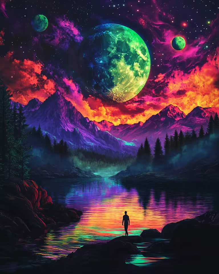 Epic Starry Night paint by numbers kit by Artistry By Numbers
