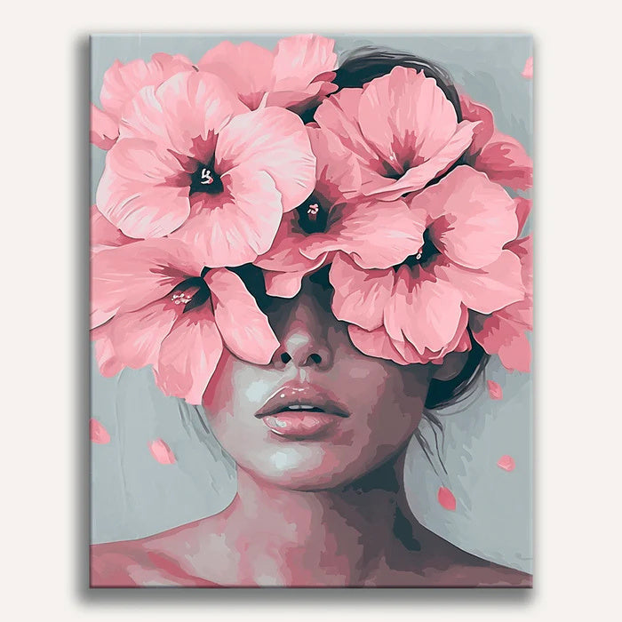 Floral Visage Painting by Numbers Premium Kit paint by numbers kit by Artistry By Numbers