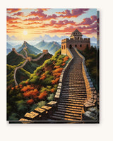 Sunset Over the Great Wall paint by numbers kit