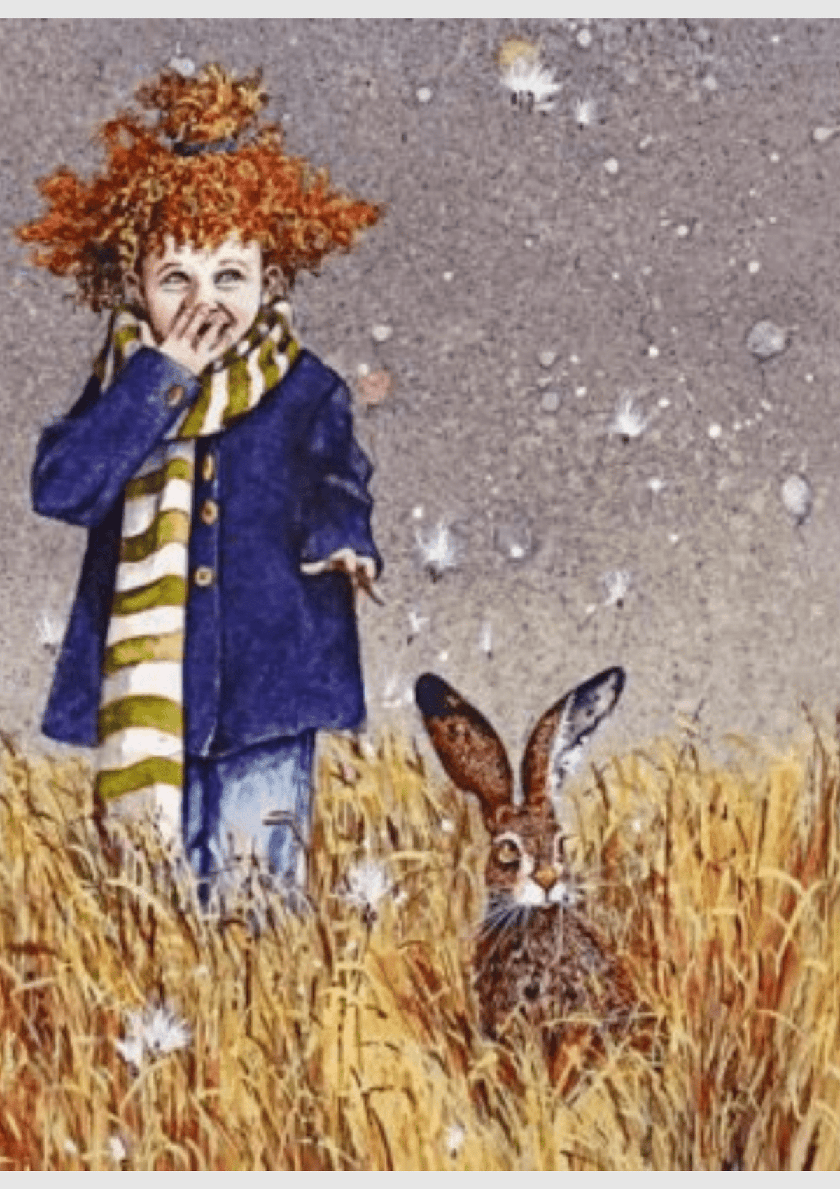 Little Girl And Rabbit paint by numbers kit