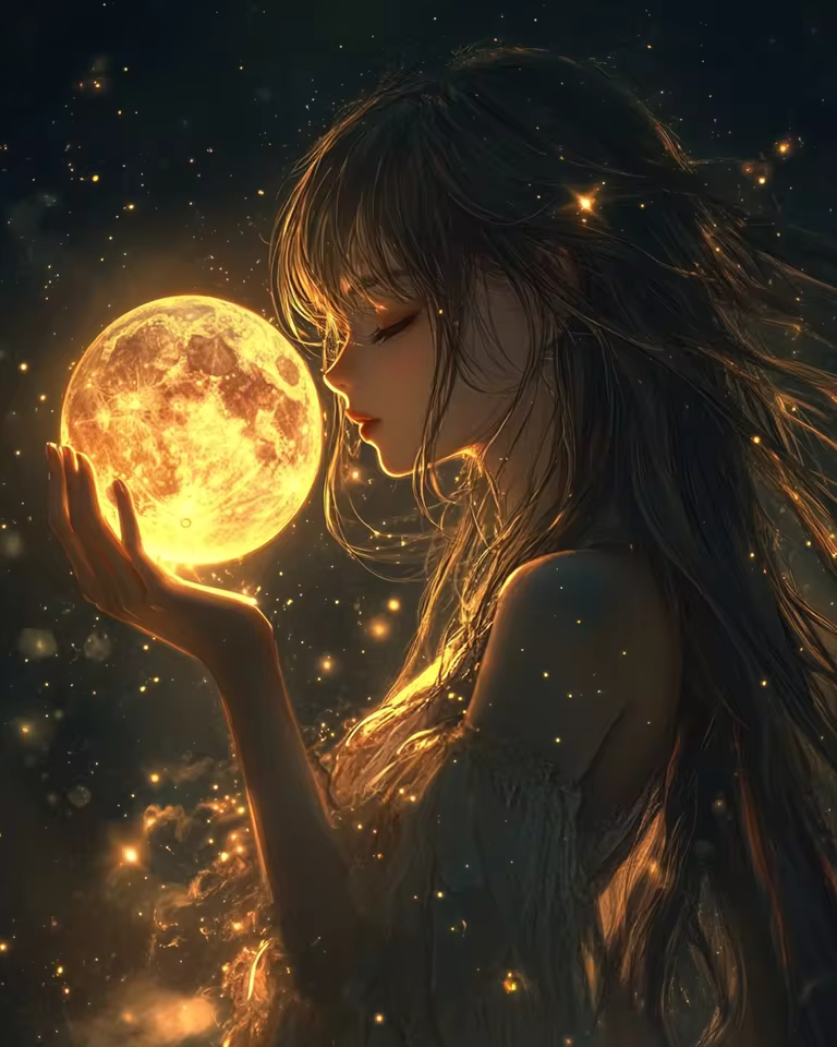 Lunar Princess Painting by Numbers Premium Kit paint by numbers kit by Artistry By Numbers