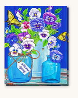 Butterflies And Pansies paint by numbers kit