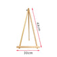 Pine tripod tabletop easel, folded open