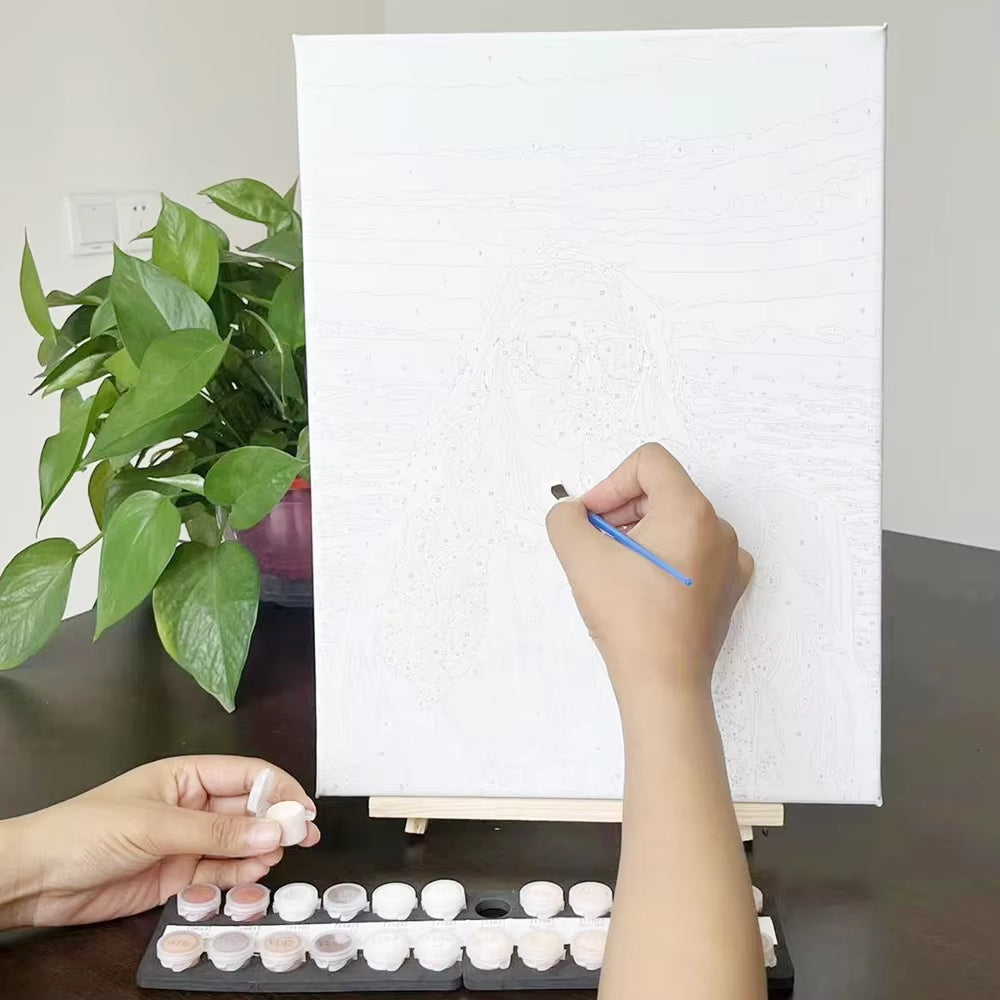 Dimensions of the tabletop easel: 44 cm legs, 30 cm ledge