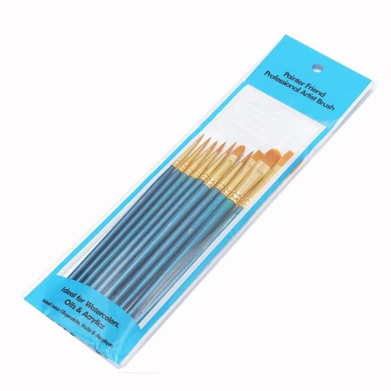Close-up of the flat and angular brush tips