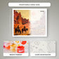 A visual representation of the paintable area size for a 16"x20" painting by numbers canvas, along with examples of the bright color pigments and clear color blocks