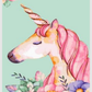 Dreamy Floral Unicorn Painting By Numbers Kit with vibrant flowers and a whimsical unicorn.