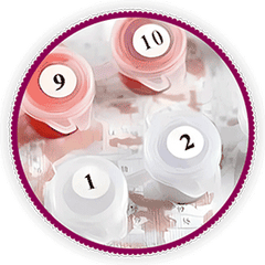 painting by numbers paints buckets with corresponding numbers on each