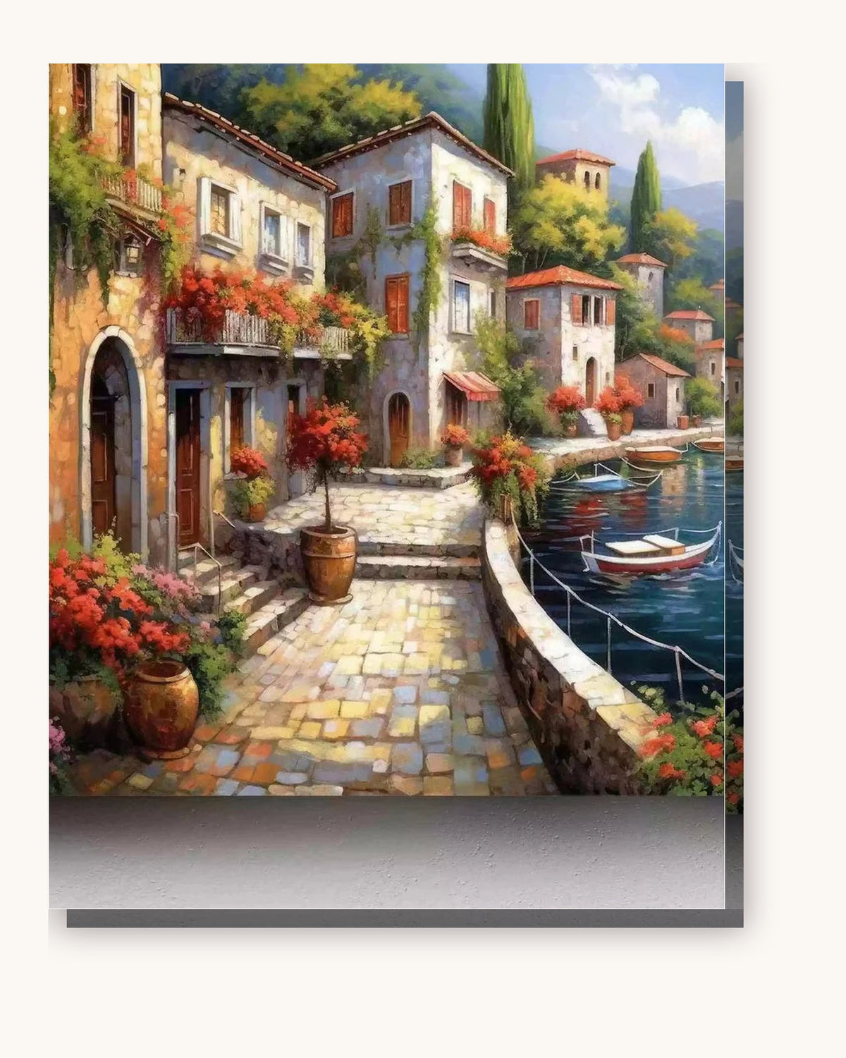 A Quiet Walk paint by numbers kit on stretched canvas