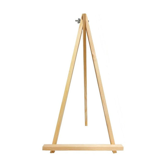 Pine tabletop easel standing open