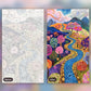 Abstract Fields paint by numbers kit, before and after