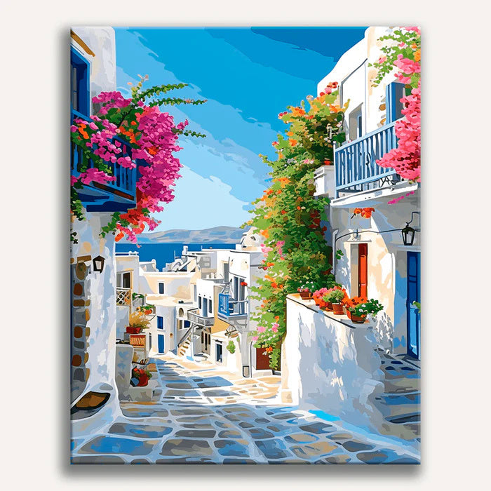 Aegean Steps Painting by Numbers Premium Kit