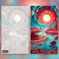 Alien World paint by numbers kit, before and after