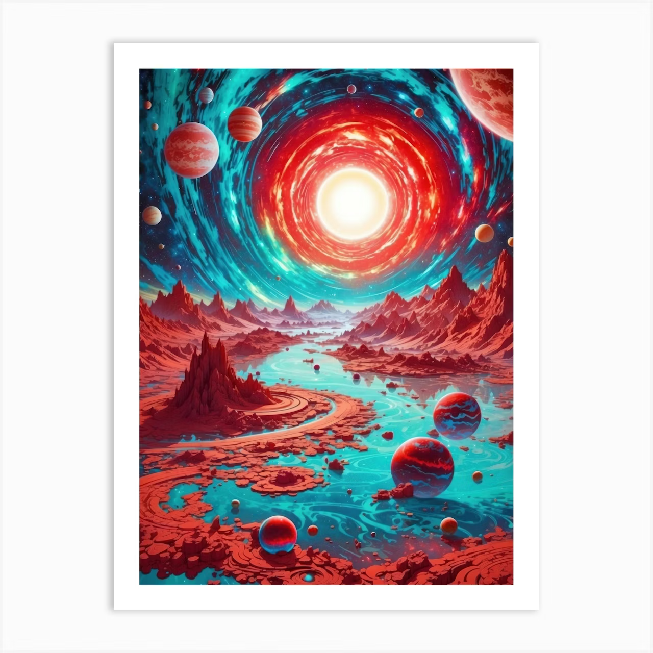 Alien World Painting by Numbers Premium Kit
