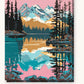 Alpine Lake Sunrise paint by numbers kit on stretched canvas