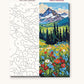 Alpine Wildflowers Below Snowy Peaks numbered canvas next to the finished painting