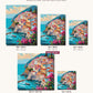 Amalfi Coast Village canvas sizes from 12 x 12 to 23.5 x 23.5 inches
