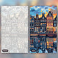 Minimalist Amsterdam paint by numbers kit, before and after