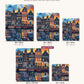 Minimalist Amsterdam canvas sizes from 12 x 12 to 23.5 x 23.5 inches