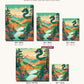 Anime Dragon over the Lake canvas sizes from 12 x 12 to 23.5 x 23.5 inches