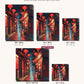 Anime Rainy Lantern Alley canvas sizes from 12 x 12 to 23.5 x 23.5 inches