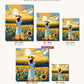 Anime Sunflower Field canvas sizes from 12 x 12 to 23.5 x 23.5 inches